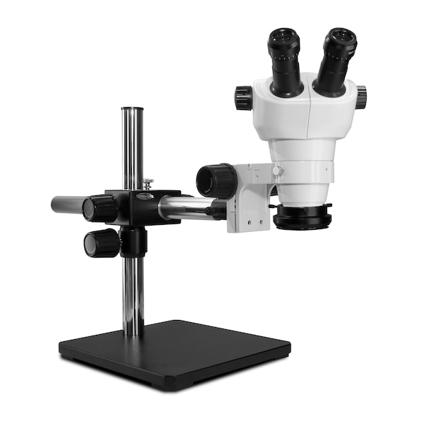 NZ Stereo Zoom Microscope With Low-Profile LED On Single Arm Stand